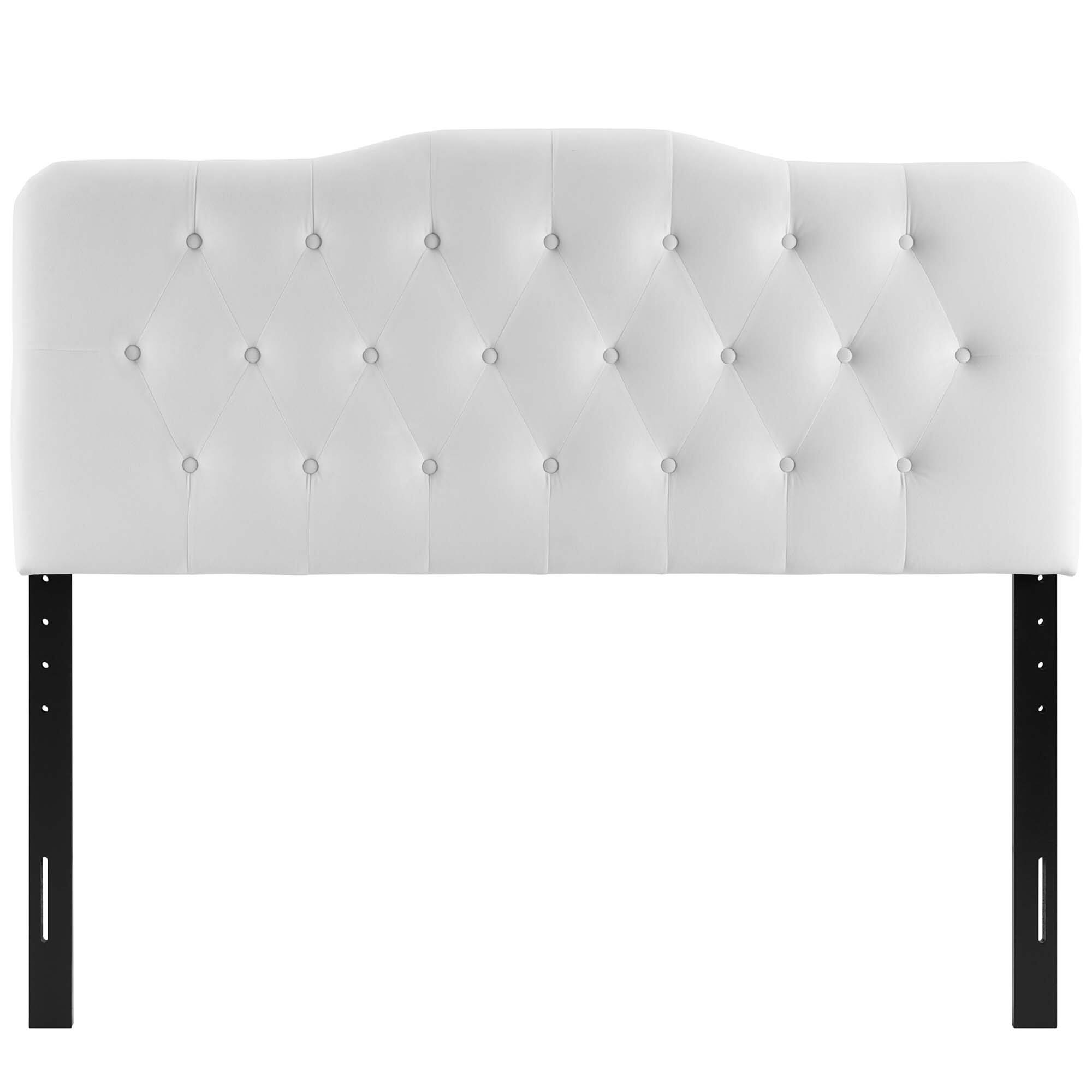 Alt View 1. Modway - Annabel Diamond Tufted Performance Velvet Queen Headboard by Modway - White.