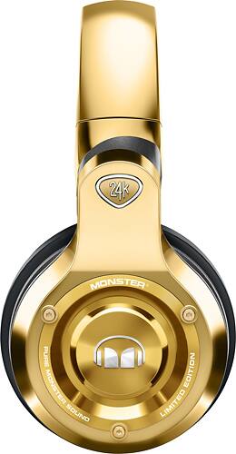 Best Buy: Monster 24k Over-the-Ear DJ Headphones Gold/Black MH 24K