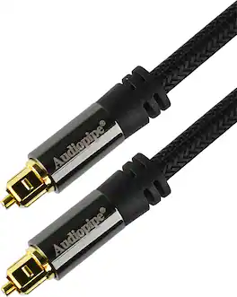 Audiopipe - 12 Foot Optical Audio Cable - Black