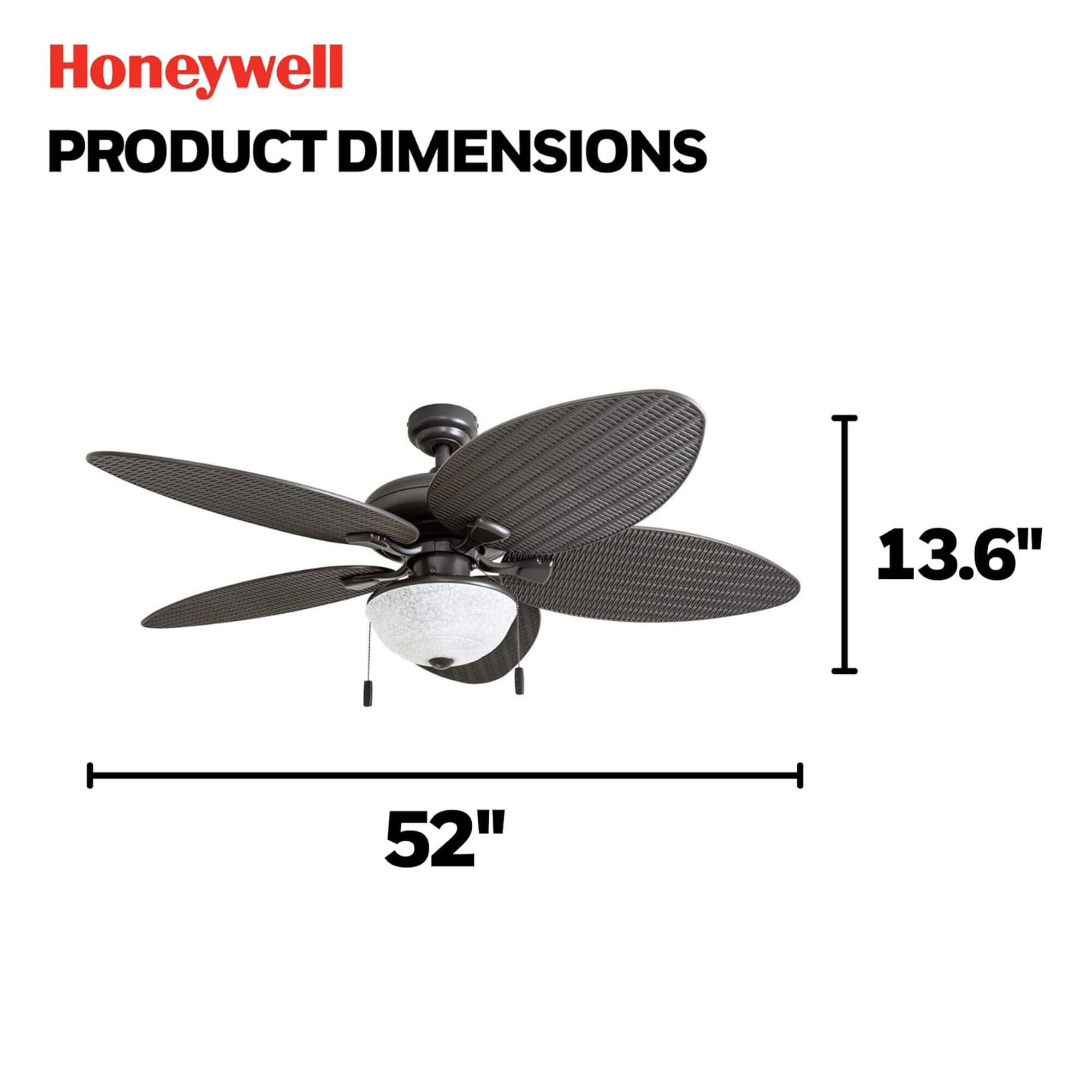 Honeywell PRODUCT DIMENSIONS 13.6" 52"