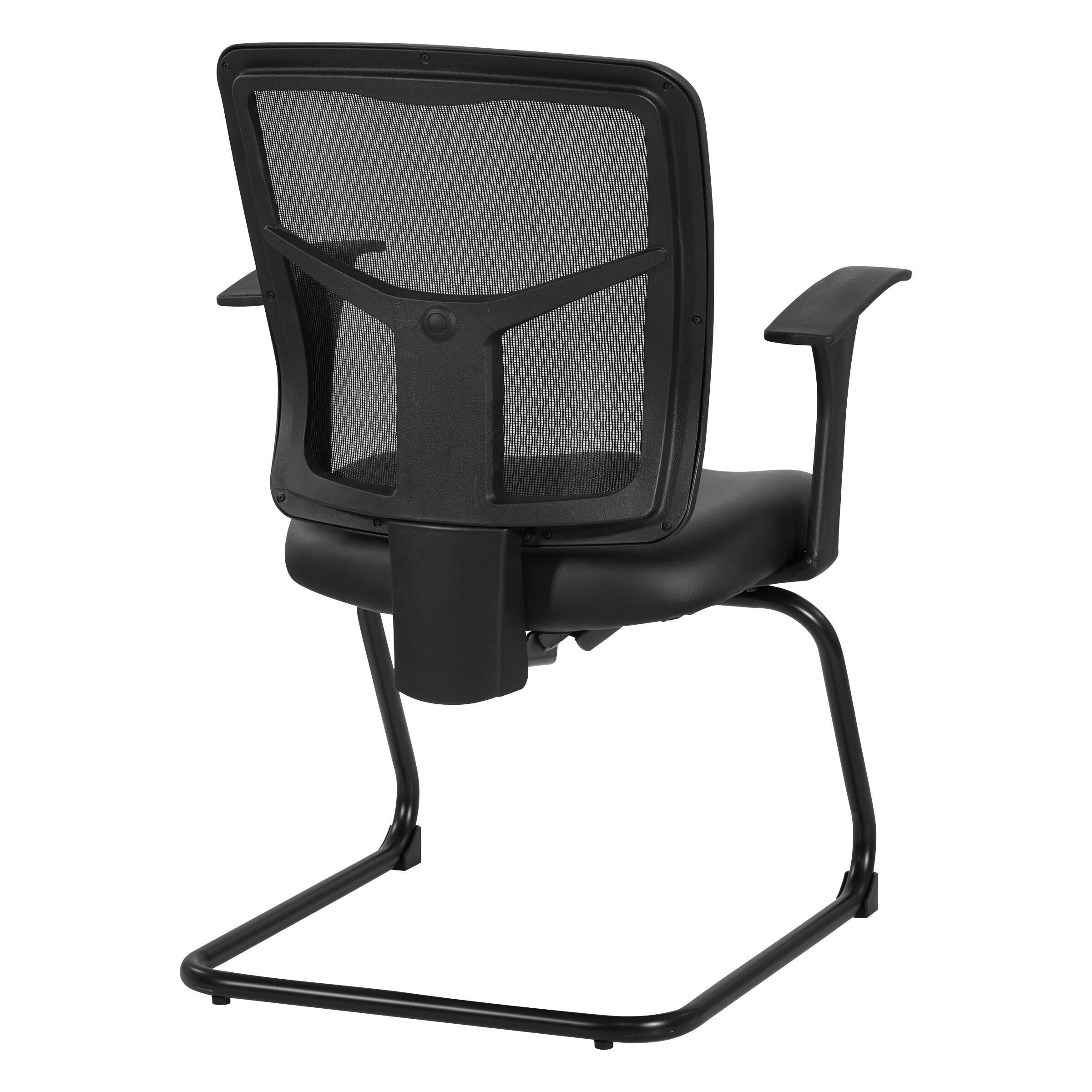 Back. Office Star Products - ProGrid Office Vistor's Chair - Dillon Black.
