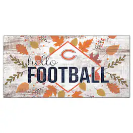 Fan Creations - Chicago Bears 6'' x 12'' Hello Football Wall Art - White