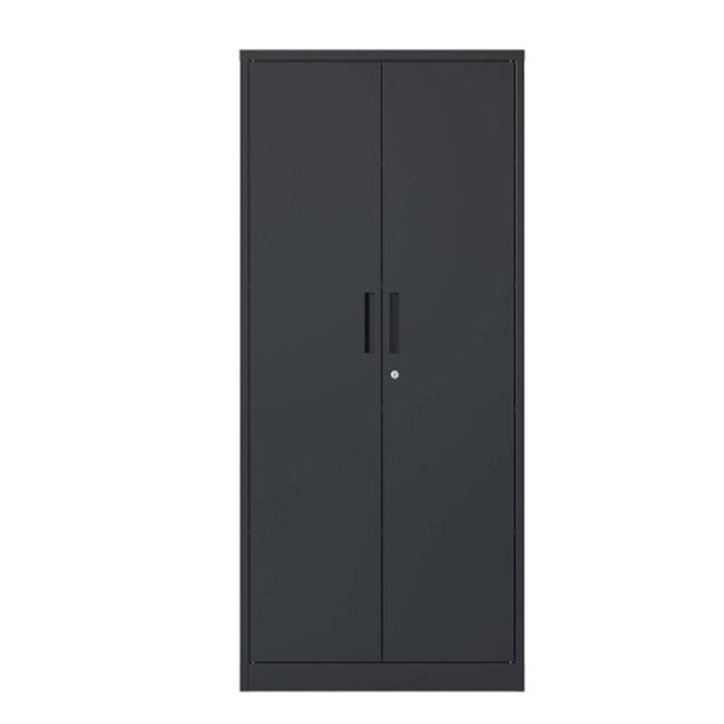 Alt View 4. HTUTWOO - Metal Garage Storage Cabinet with Lock - 72"H Black Tool Cabinet with Doors & 4 Shelves, Tall Lockable Storage for Home - Black.