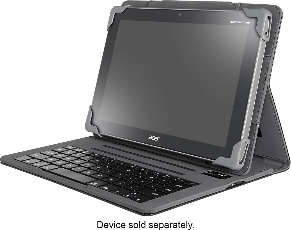 Best Buy Insignia™ Keyboard Case for Most 10" Tablets Black NSUN10F2BK