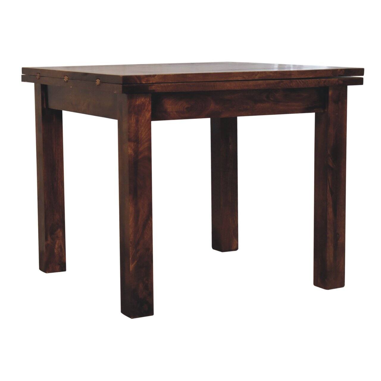 Left. Artisan Furniture - Artisan Furniture Solid Wood California Walnut Extendable Butterfly Dining Table, Dark Brown - Brown.