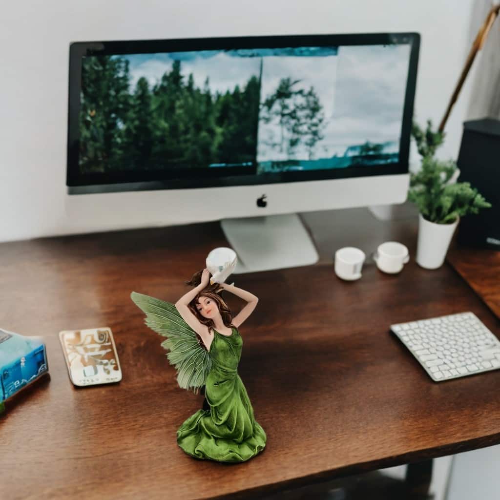 FC Design - 7"H Fairy with Dove Figurine Statue Office Desk Tabletop Home Decor Gift - Multi-Color