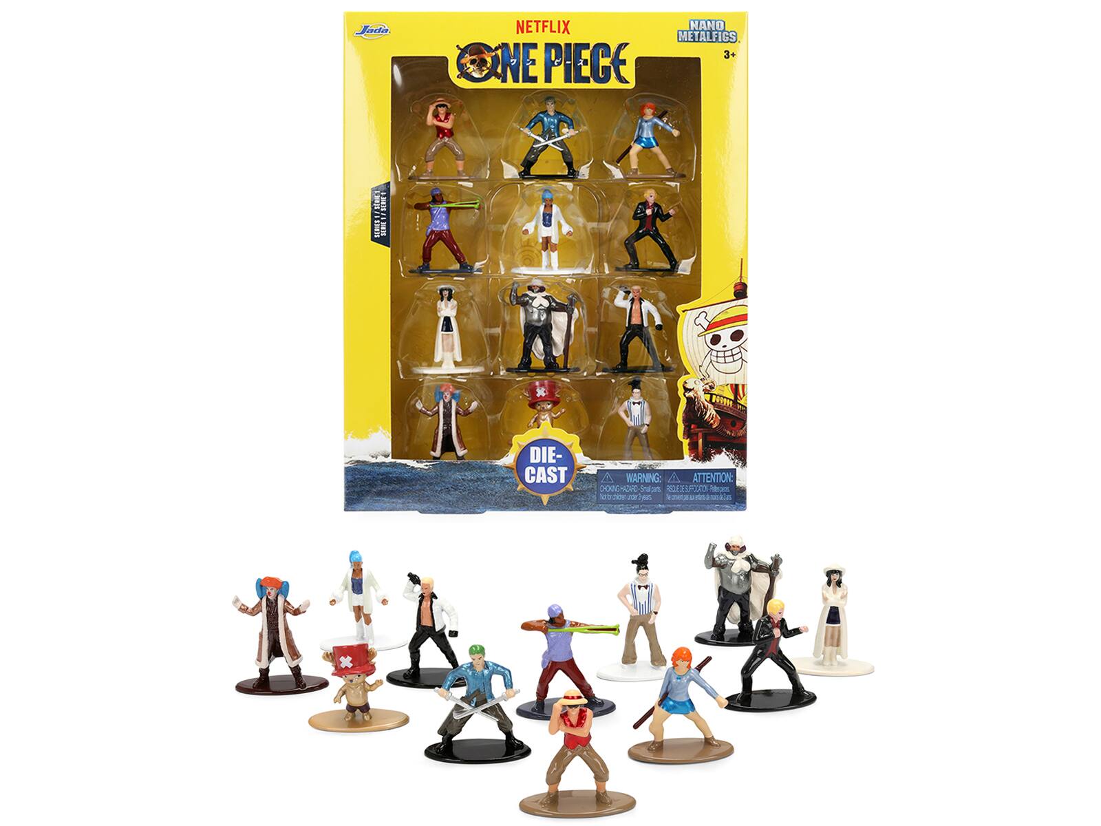 Set of 12 Diecast Figures "One Piece" (2023-Current) TV Series "Metalfigs" Series Diecast Models by Jada