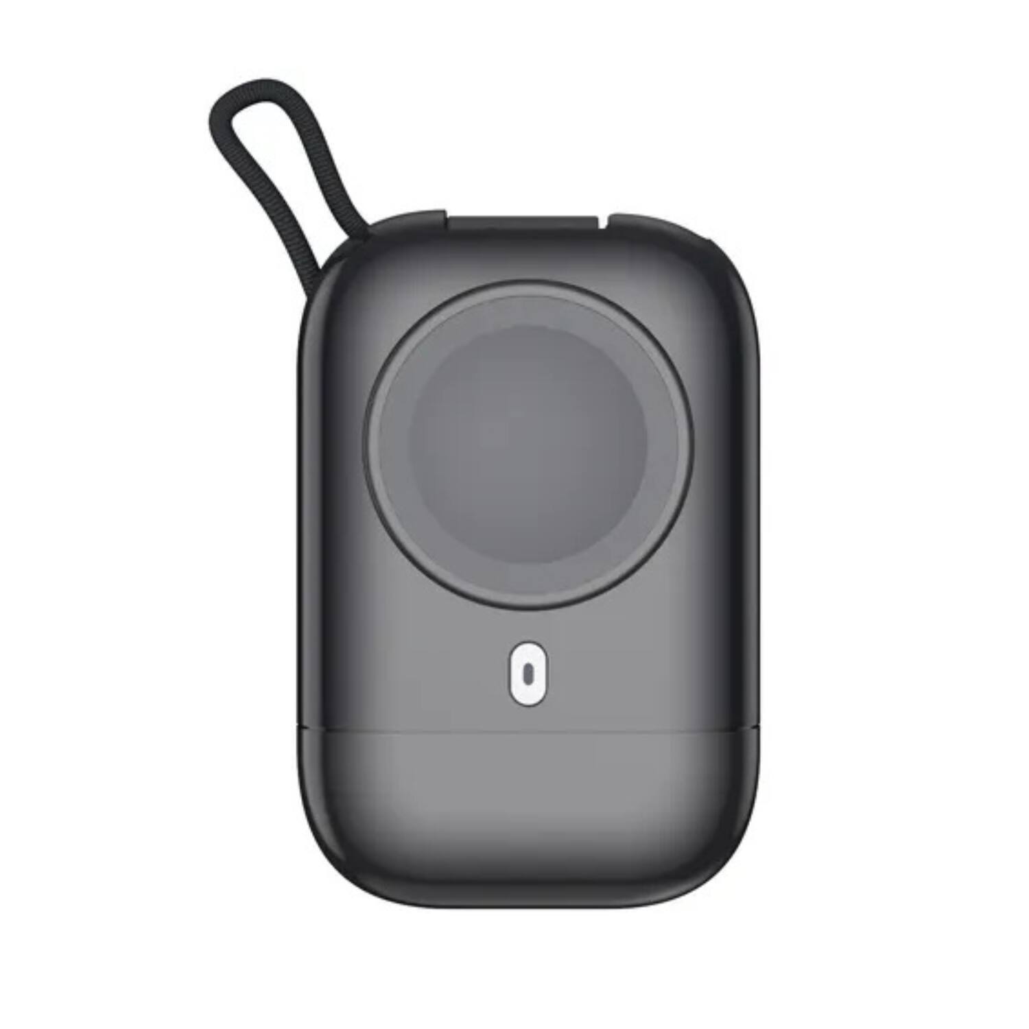 Front. Stock Preferred - 3-in-1 Portable Wireless Power Bank for Apple Watch, iPhone 15 & Android - Black.