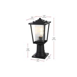 Elegant Lighting - York 7 inch Outdoor Pendant - Black