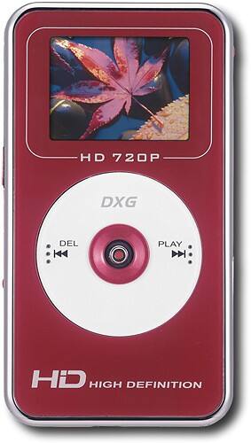 Front Standard. DXG - High-Definition Digital Camcorder - Red.
