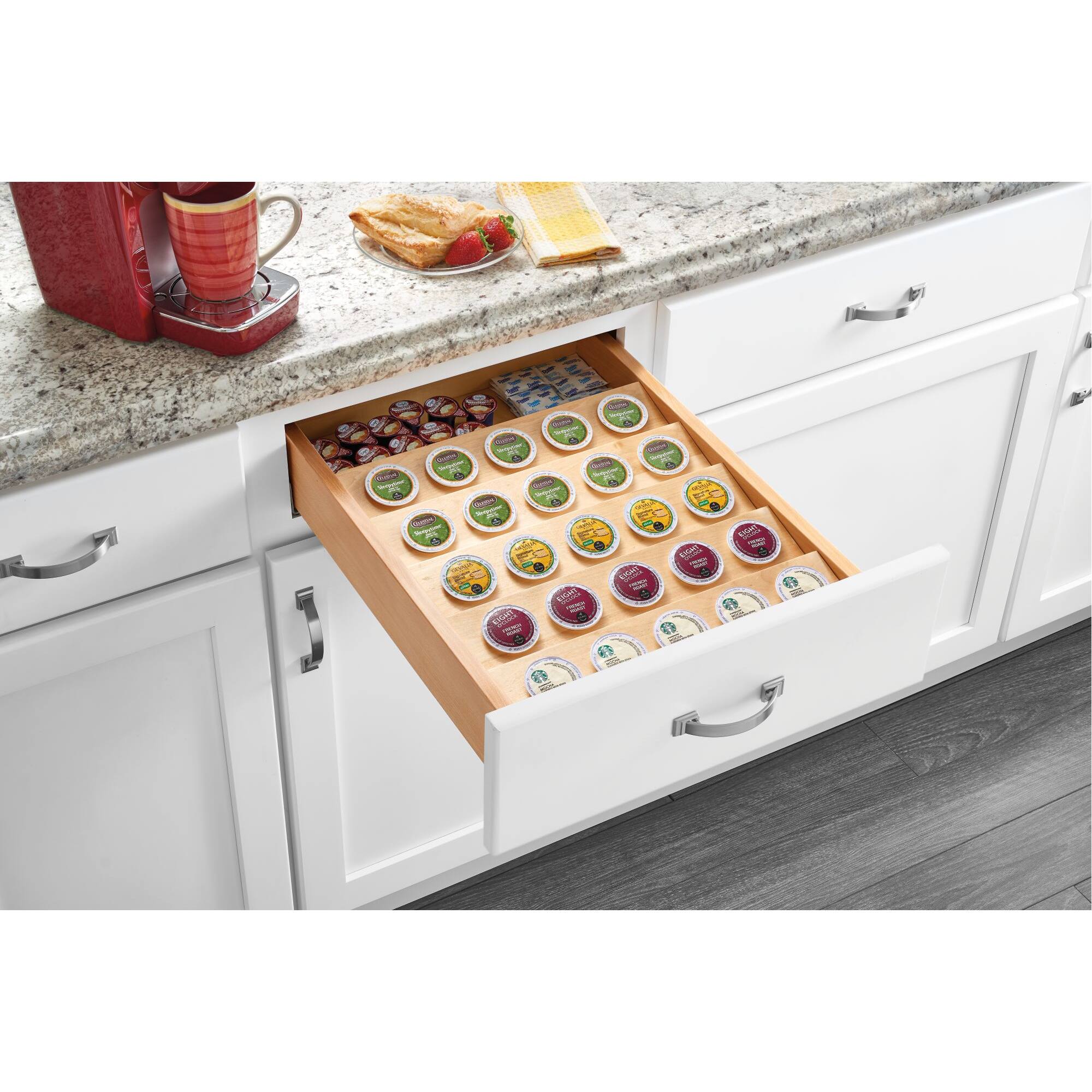 Alt View 10. Rev-A-Shelf - Rev-A-Shelf 16'' Custom Wooden Kitchen Drawer Insert for K-Cup, 4CDI-18 - Maple.