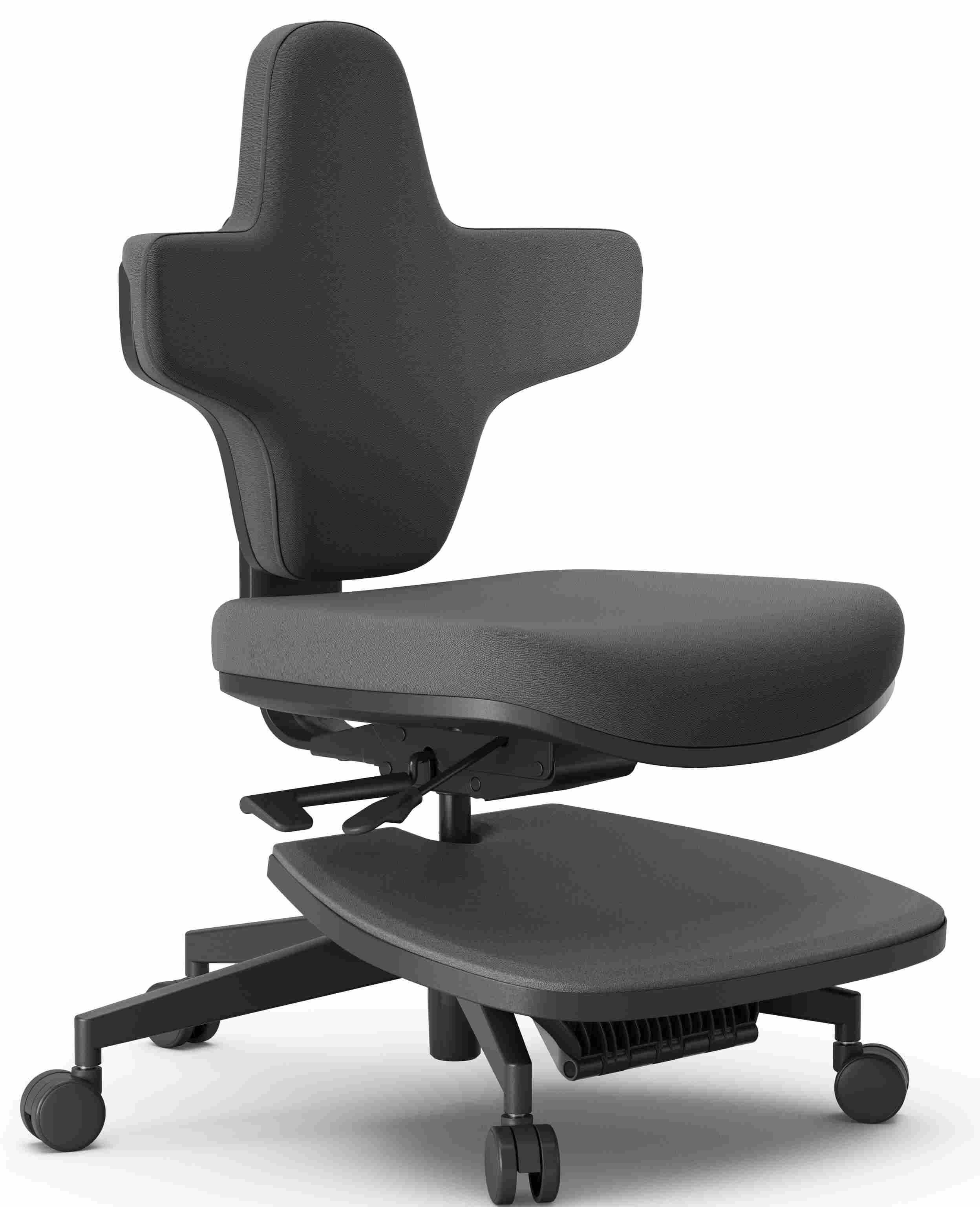Angle. Newtral - MT  Standing Desk Chair 5-in-1 Ergonomic Standing Mate Chair Adjustable Sit-Stand-Lean Flip Backrest & Posture Support - Gray-M.