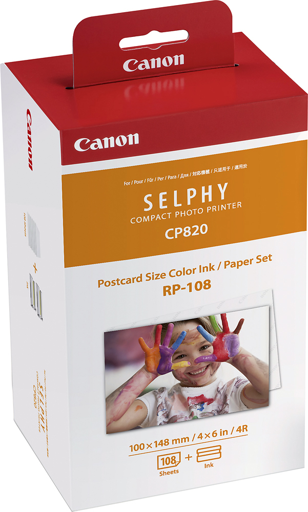 Canon Selphy CP1300 CP1200 4x6 108 shts Color Ink Paper Set KP-108IN Lot