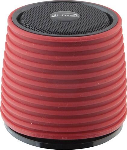 Front Standard. iLive - Groove Tunes Wireless Speaker for Most Bluetooth-Enabled Devices - Red.