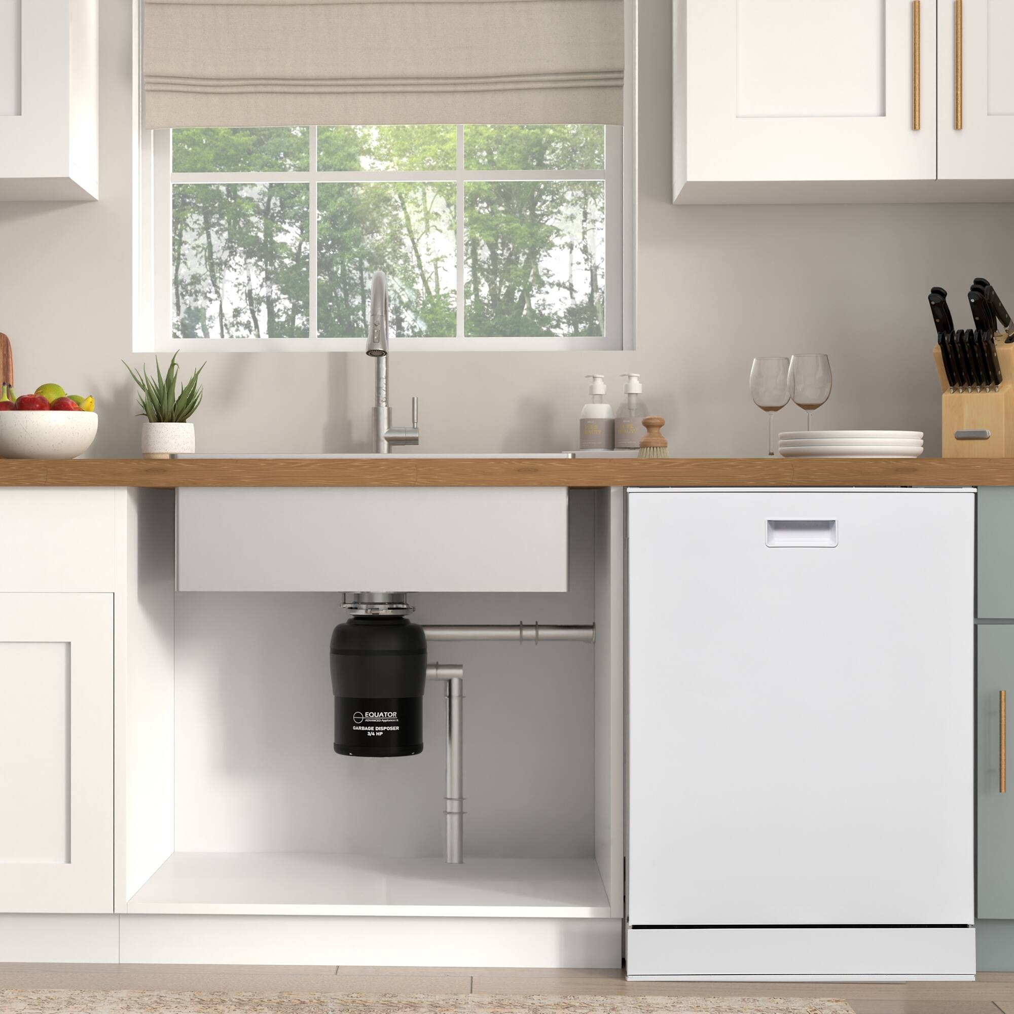 Alt View 1. Equator - Equator Garbage Disposal 3/4HP ULTRA QUIET 65 dB 2 Stage Grinding 1700 rpm 110V - GD 075 - Black.