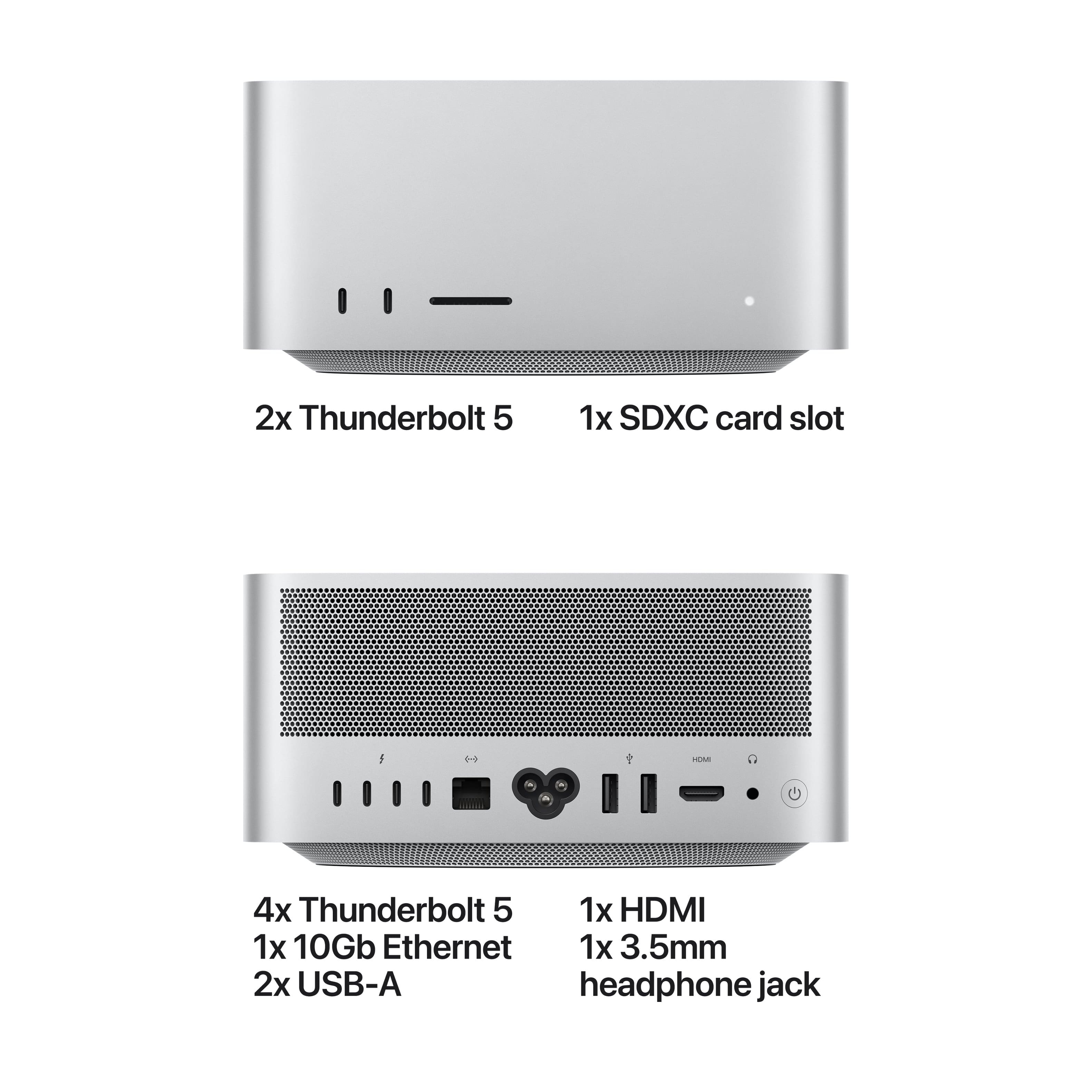 Apple Mac Studio シルバー 本体 Mac Studio Apple M5 Ultra chip with 96GB Memory and 1TB SSD Silver