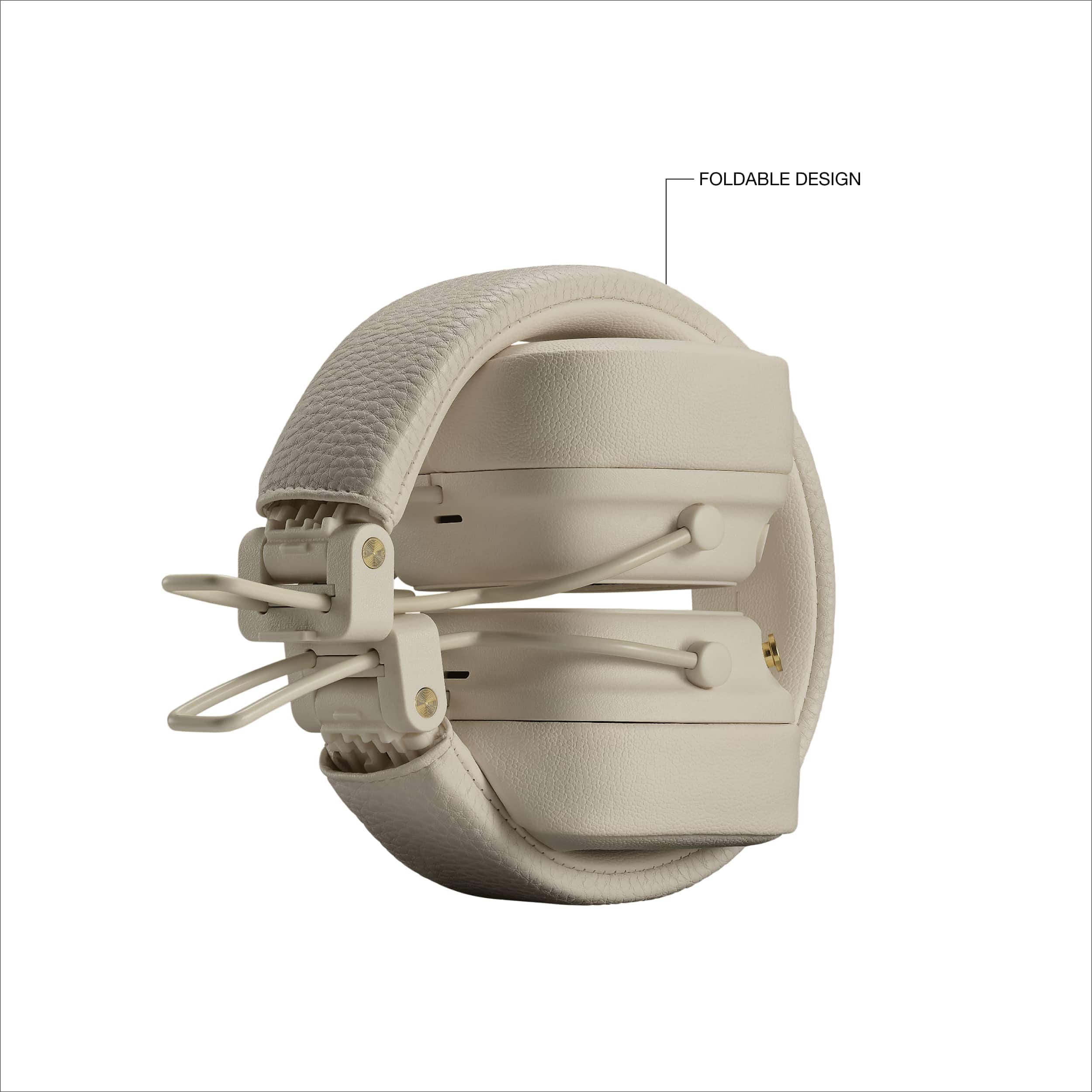 Marshall Major V Wireless On Ear Bluetooth Headphones Cream