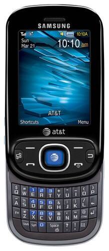 Front Standard. Samsung - Strive Cell Phone (Unlocked) - Black/Silver.