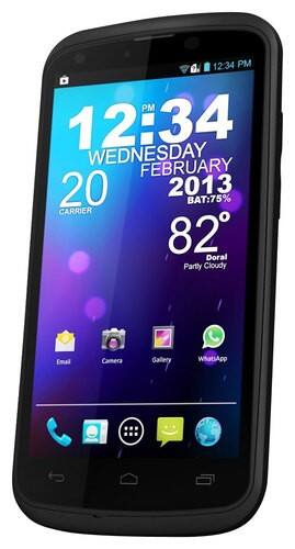 Front Standard. Blu - Tank 4.5 Cell Phone (Unlocked) - Black.
