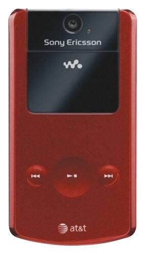 Front Standard. Sony - Mobile Phone (Unlocked) - Red.