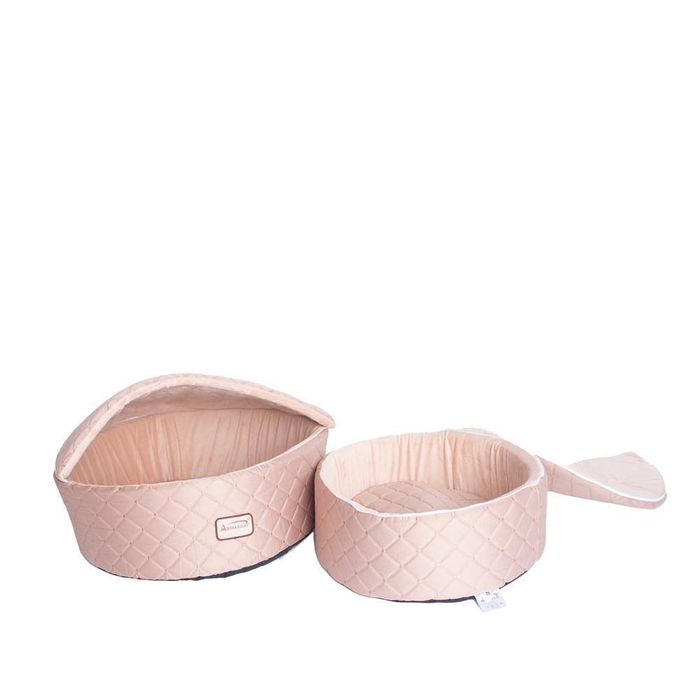 Alt View 3. Armarkat - Cat Bed Medium Light Apricot - Pink.