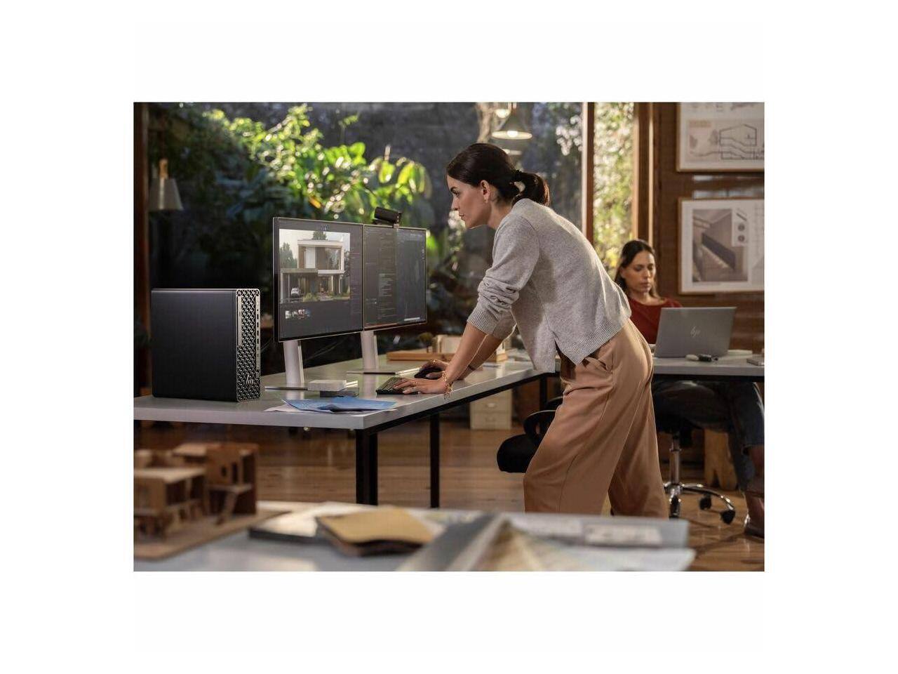 Alt View 8. HP - HP Z2 G1i Workstation Intel Core Ultra 9 285, 32 GB, 1 TB SSD, NVIDIA RTX A1000 8 GB, Windows 11 Pro - Black.