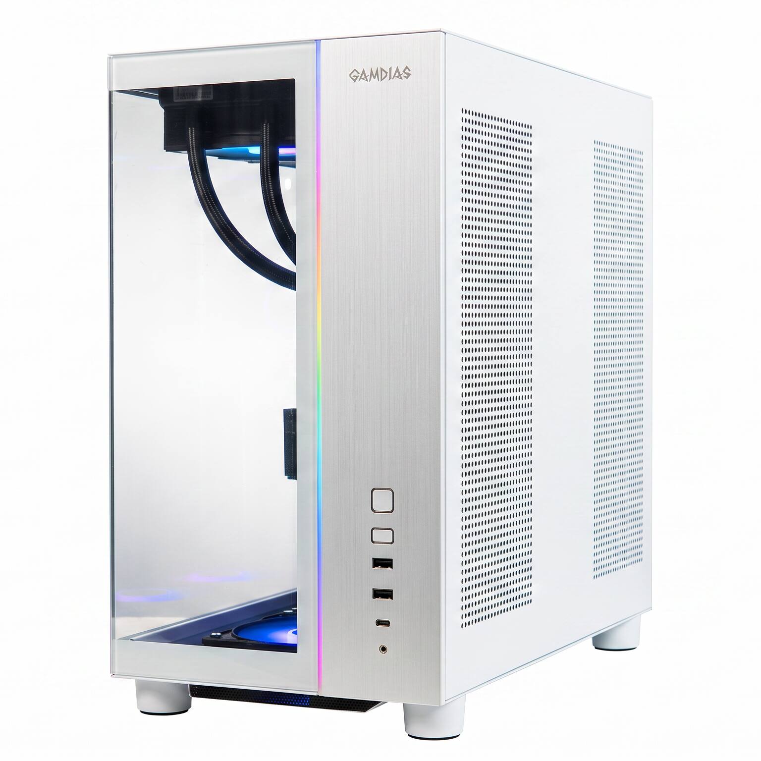 Back. Skytech Gaming - Skytech TEMPEST - AMD Ryzen 7 9850X3D, 5070 Ti, 32GB 6000 MHz DDR5 RAM, 850W GOLD A3 PSU - White.