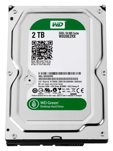  WD - Green 2TB Internal Serial ATA Hard Drive for Desktops (OEM/Bare Drive)