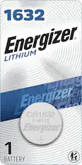 Front. Energizer - 1632 Lithium Coin Battery, 1 Pack - Silver.