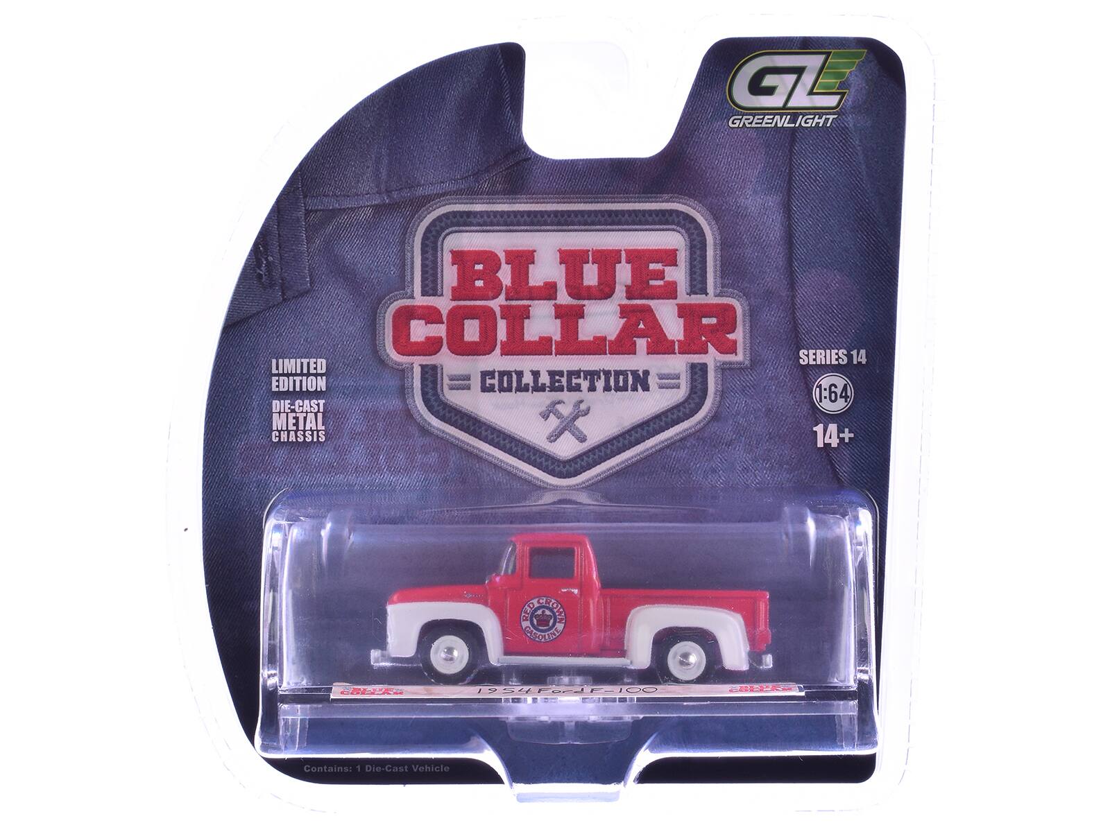 GL GREENLIGHT BLUE COLLAR SERIES 14 LIMITED EDITION - COLLECTION 1:64 DIE-CAST METAL CHASSIS 14+ RED CEATEN CEOELY RLS 1954FORE-1OO HIEPAR

Contains: 1 Die-Cast Vehicle