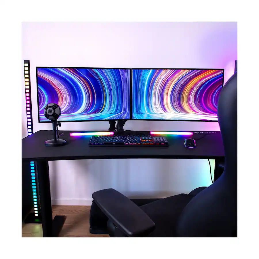 Arozzi Arena Medium Curved Gaming and Office Desk with Full