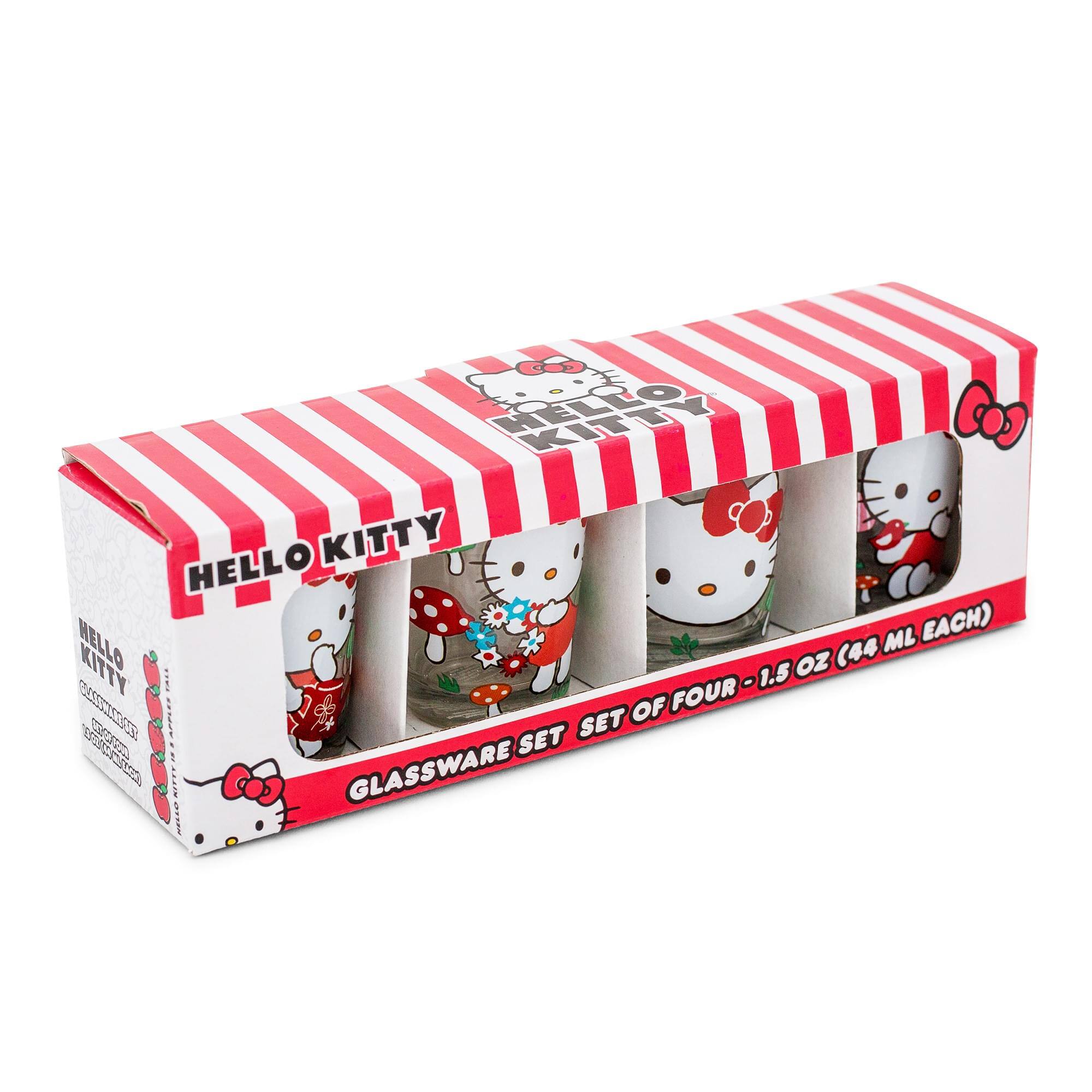 HELLO KITTY  
GLASSWARE SET OF FOUR - 1.5 OZ (44 ML EACH)
