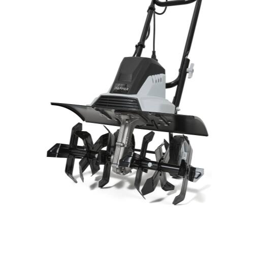 Alt View 8. Dapper Supply - Dapper Supply 18 Inch Electric Tiller Cultivator 15 Amp Corded Rototiller with 6 Steel Tines - Black.