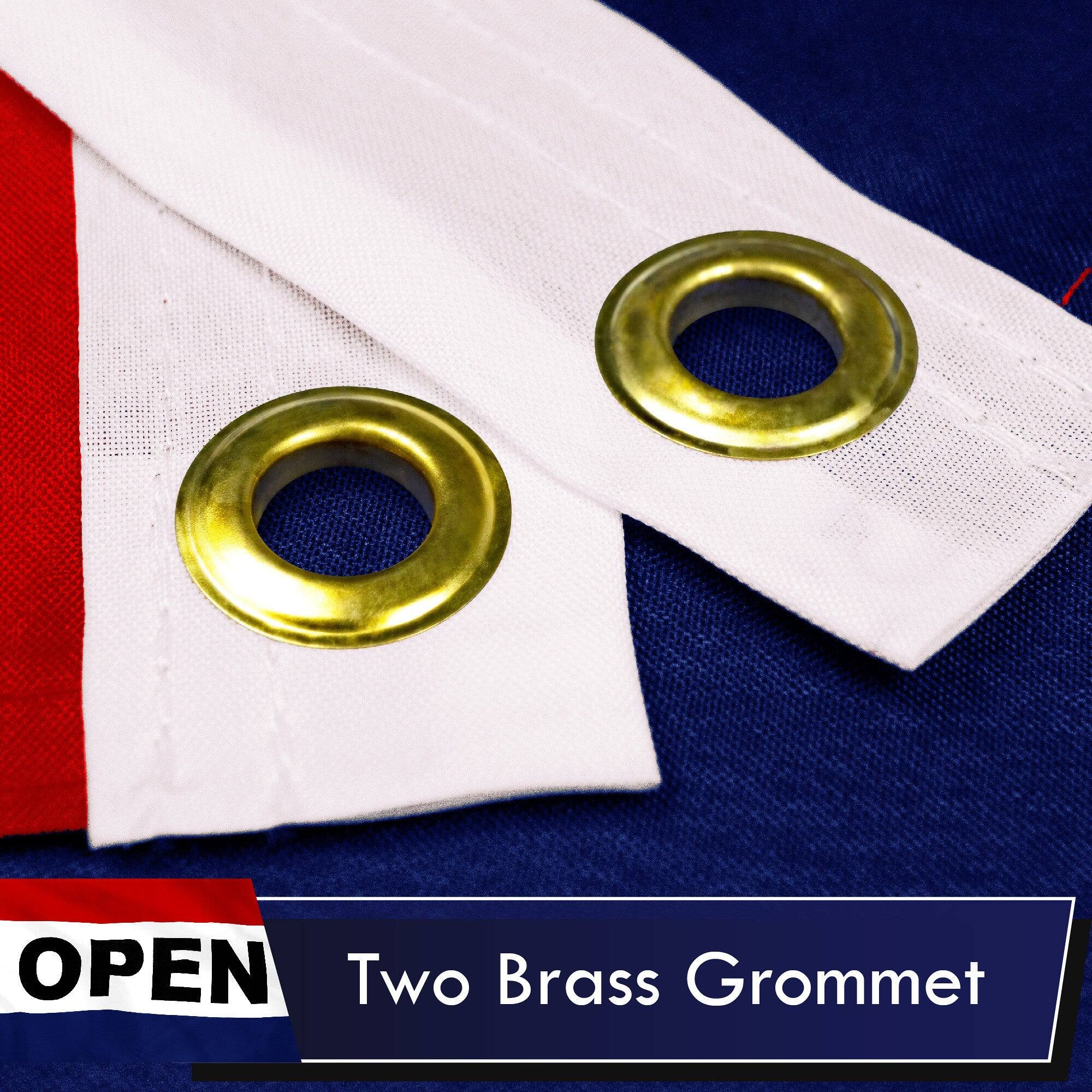 OPEN  
Two Brass Grommet