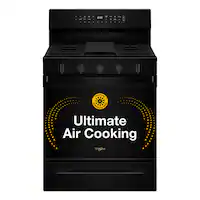 Whirlpool - 5.0 Cu. Ft. Freestanding Gas Range with Air Cooking Technology - Black - Front_Zoom