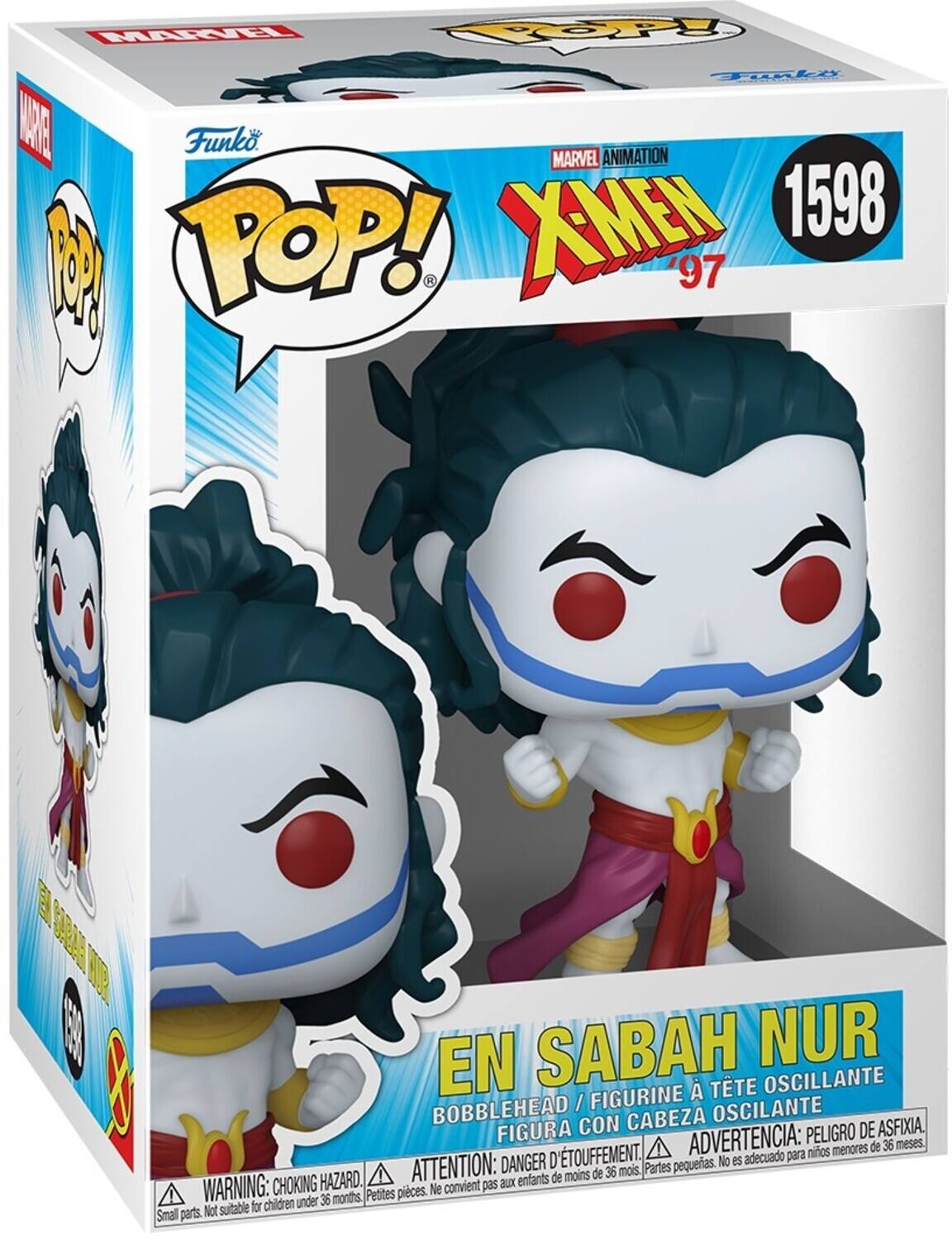 MARVEL Ropy Tonki AE Funko MARVEL ANIMATION X-MEN 1598 1 POP! T 97 DRA NE EN SABAH NUR TTE OSCILLANTE BOBBLEHEAD / FIGURINE OSCILANTE FIGURA CON CABEZA OSCILANTE. ADVERTENCIA: PELIGRO 36 meses. niños menores de ATTENTION: DANGER D'ETOUFFEMENT. Partes pequeñas. No es adecuado para de menos de 36 mois. CHOKING HAZARD. convient pas aux enfants WARNING: under 36 months Petites pieces. Ne Not suitable for children Smal parts.