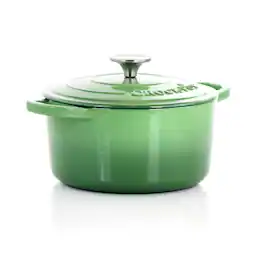 Crockpot - Crock-Pot Artisan 2 Piece 3 Quarts Enameled Cast Iron Dutch Oven - Pistachio Green