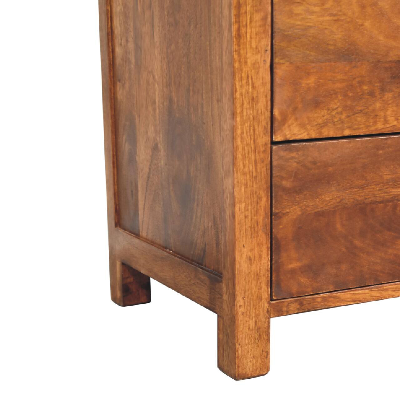Alt View 4. Artisan Furniture - Artisan Furniture Solid Wood Aspen Tallboy, 5 Drawers, Dark Brown - Dark Brown.