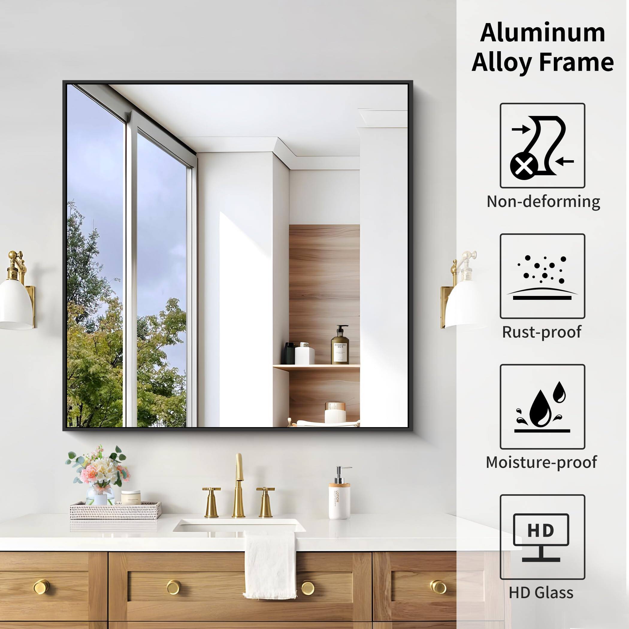 Aluminum Alloy Frame  
- Non-deforming  
- Rust-proof  
- Moisture-proof  
- HD Glass