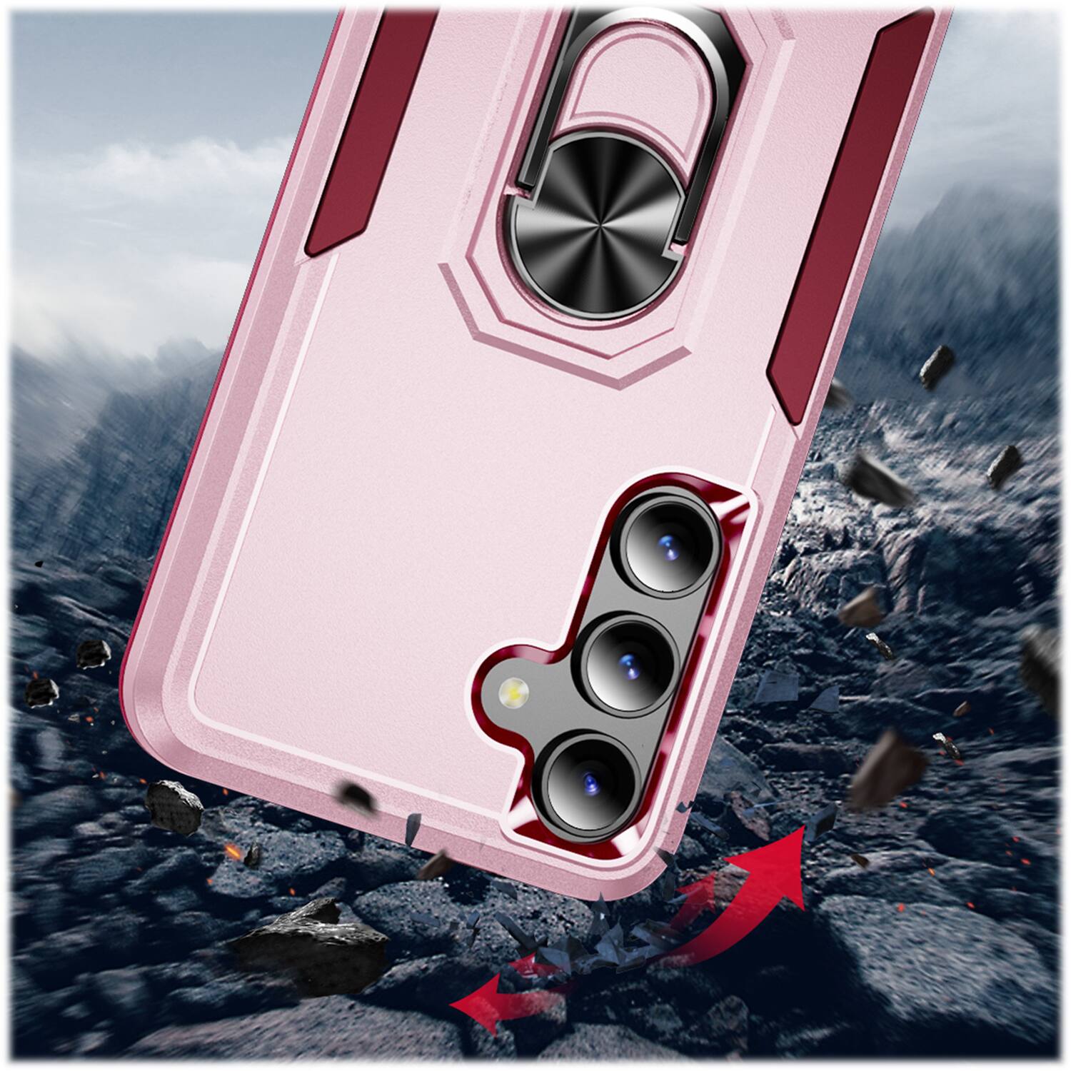 Alt View 16. SaharaCase - ArmorPro Kickstand Case for Samsung Galaxy S24 - Wild Pink.