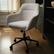 Alt View 11. Martha Stewart - Rayna Boucle Office Chair - White Boucle/Oil Rubbed Bronze.