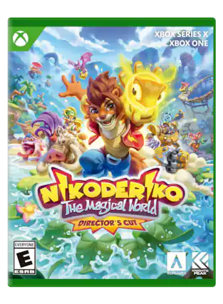 "Nikoderoiko: The Magical World - Director's Cut" is the title of the game displayed on the image. It is part of the Xbox Series X and is rated E for Everyone by the ESRB. The game is developed by AKQA Games and is a part of the Xbox One game library. - E (Everyone)
