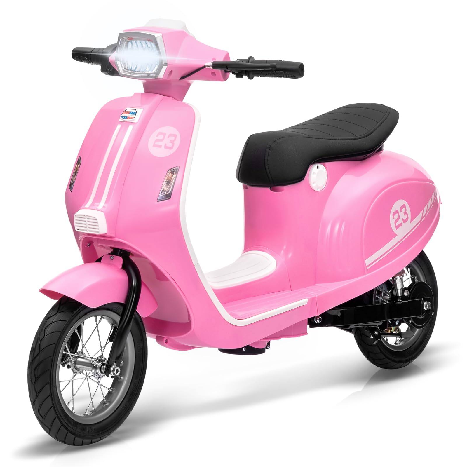 GARVEE - 24V Kids Motorcycle for Big Kids, 14MPH Max Speed Electric Motorcycle with 350W Motor, Ride on Motorcycle for Kids 6-12 - Pink