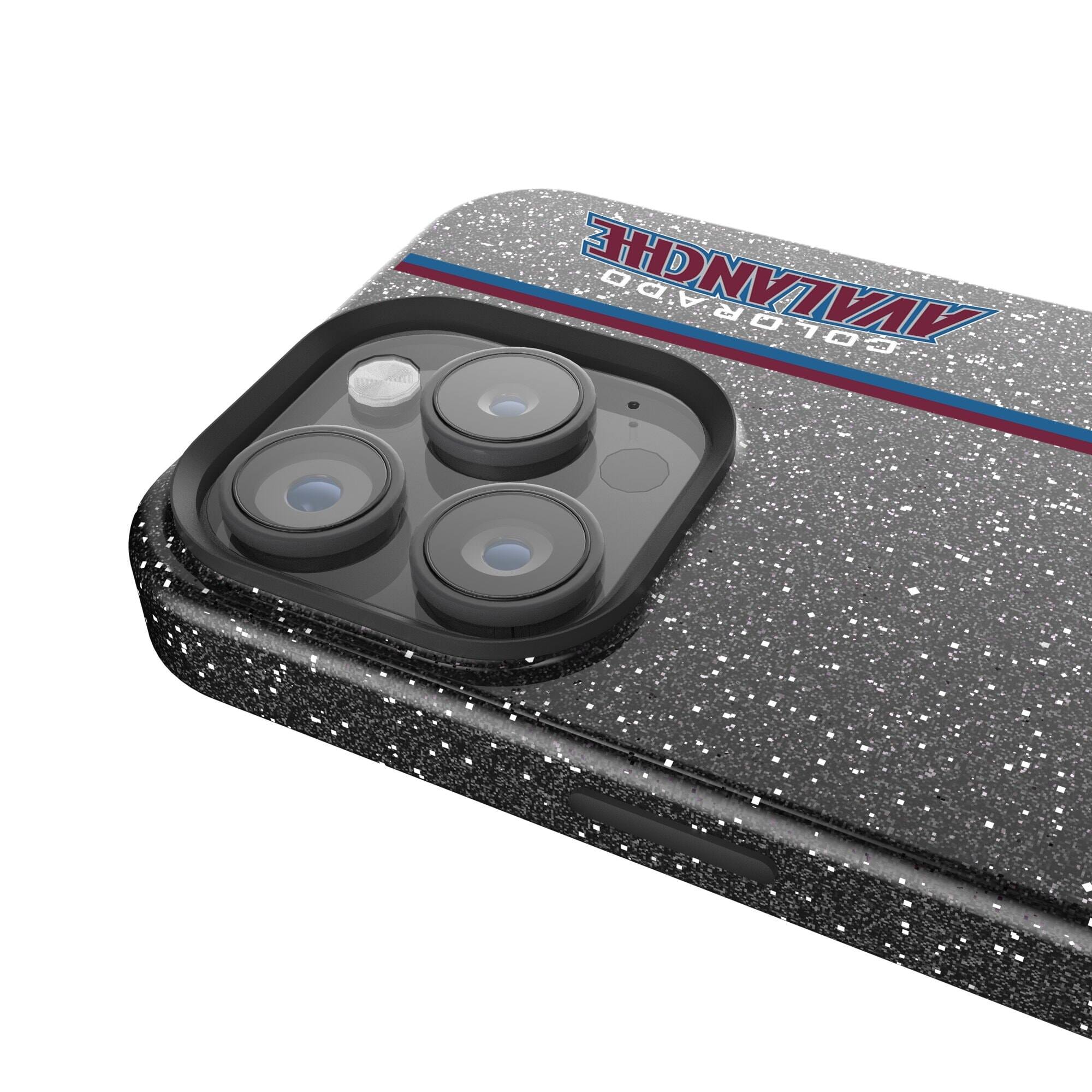 Alt View 2. Keyscaper - Black Colorado Avalanche Sidebar Bling iPhone Case - 14 - Black.