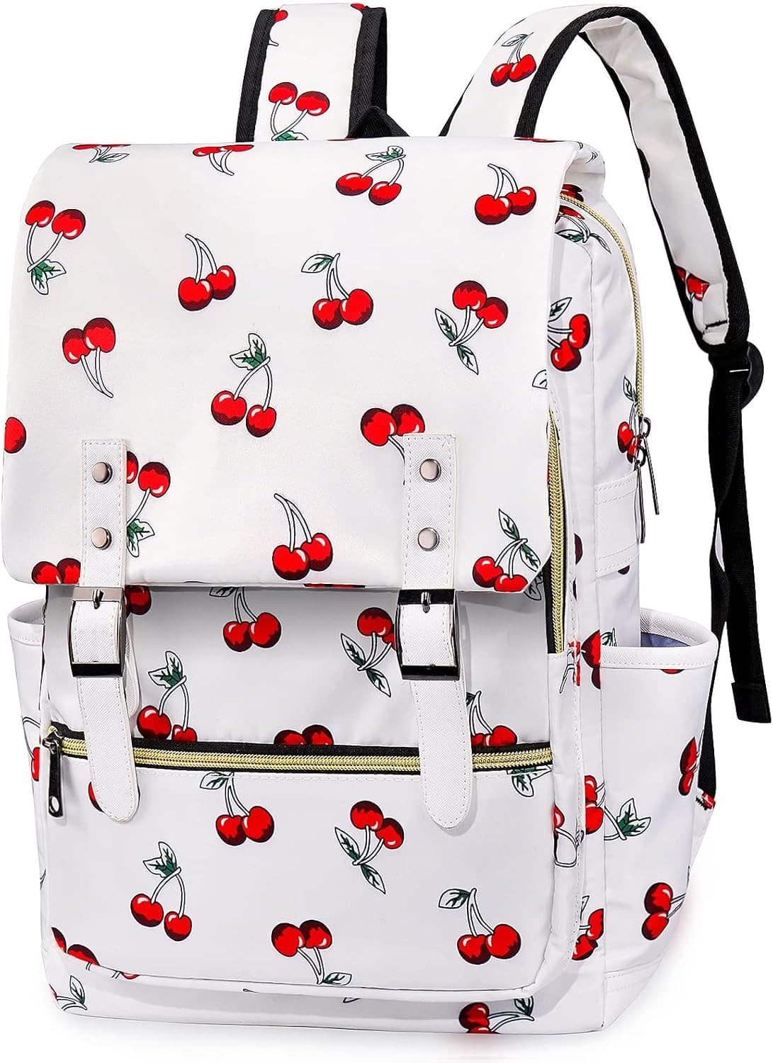 Live At Space - Laptop Backpack Girls Women,College School Bookbags - Cherry