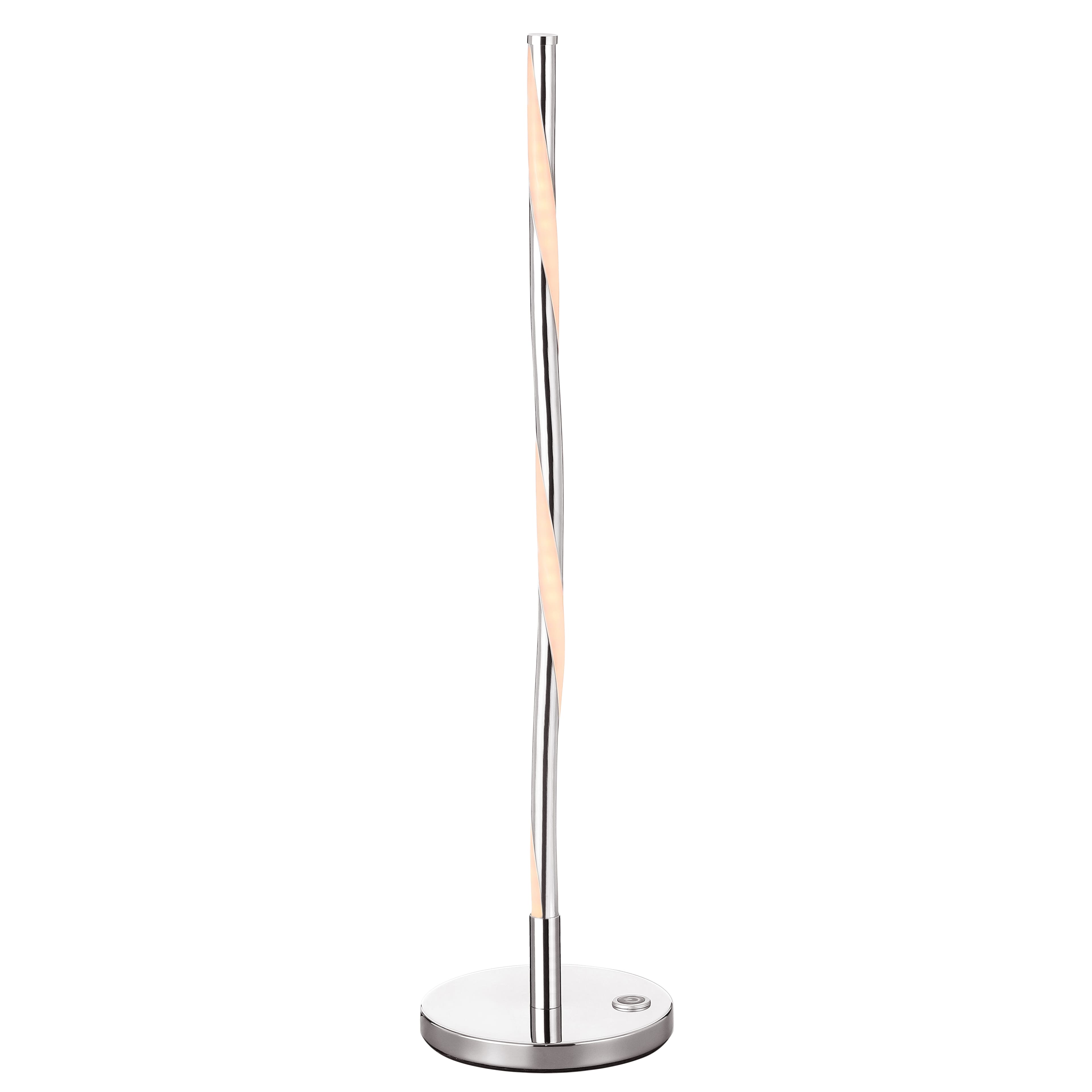 Jonathan Y - Nile 23.5" LED Integrated Table Lamp, Chrome - Silver