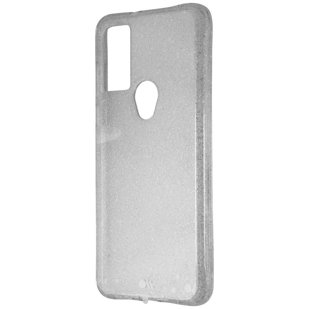 Front. Case-Mate - Case-Mate Sheer Crystal Series Case for Motorola Moto G Pure - Clear/Glitter - Clear.