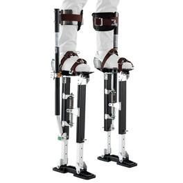 VEVOR - Drywall Stilts, 19.1–31.1 in Adjustable Aluminum Painter Stilts, 228 lbs Load Capacity, Non-Slip Rubber Feet,Dual Spring - Black
