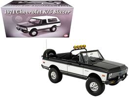 1971 Chevrolet K5 Blazer Tuxedo Limited Edition to 396 pieces Worldwide 1/18 Diecast Model Car by ACME - Black and White