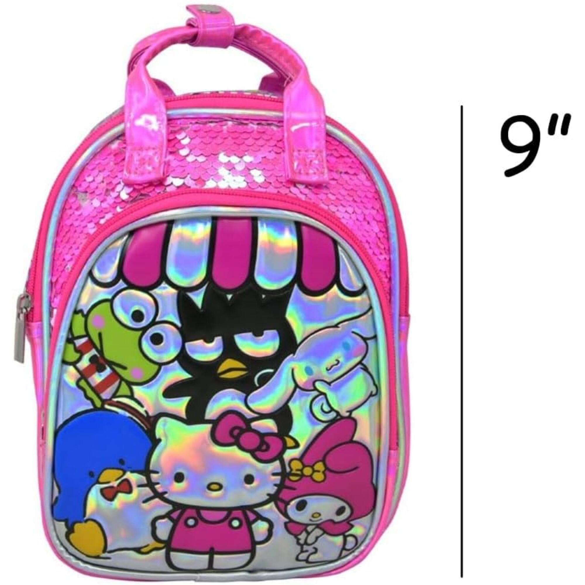 Alt View 2. Hello Kitty - Fast Forward Hello Kitty and Friends Backpack Officially Licensed Mini 9 Inch Deluxe Shoulder Bag Travel Tote - Pink.
